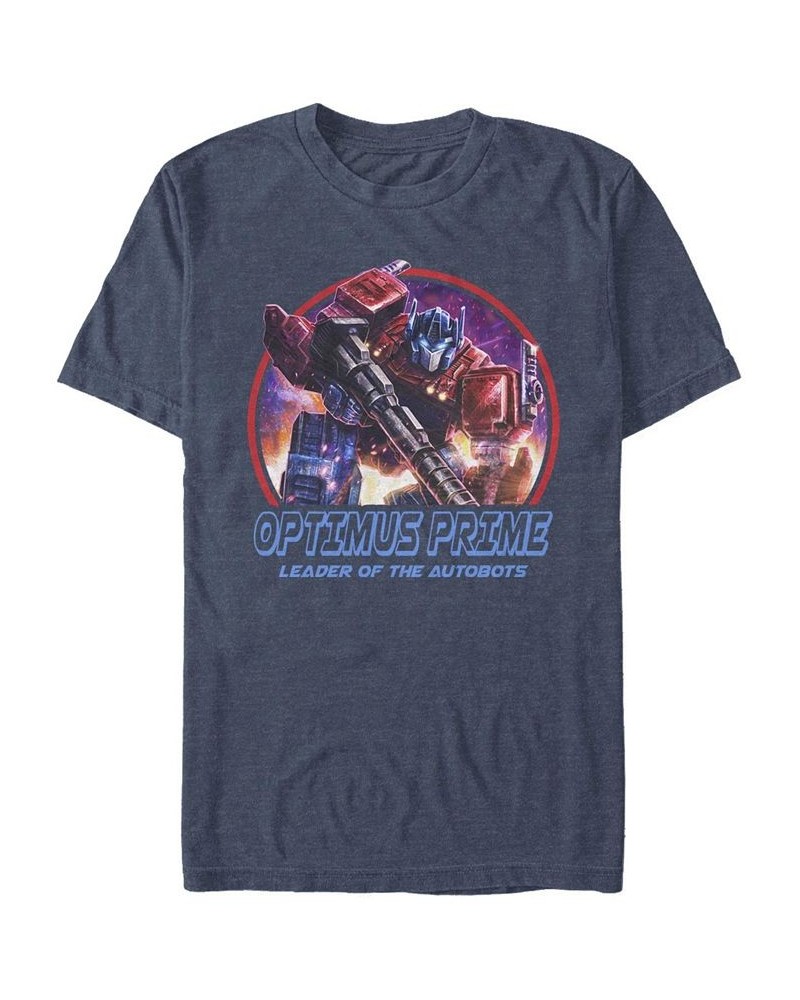 Men's Optimus Lockup Short Sleeve Crew T-shirt Blue $20.29 T-Shirts