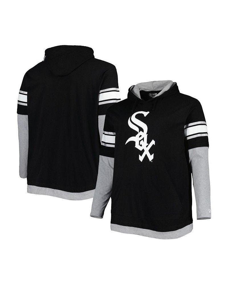 Men's Black Chicago White Sox Big and Tall Twofer Pullover Hoodie $33.75 Sweatshirt