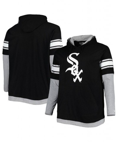 Men's Black Chicago White Sox Big and Tall Twofer Pullover Hoodie $33.75 Sweatshirt