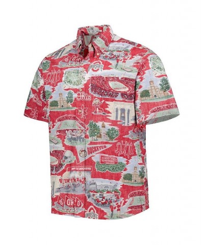 Men's Scarlet Ohio State Buckeyes Scenic Button-Down Shirt $51.80 Shirts