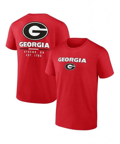 Men's Branded Red Georgia Bulldogs Game Day 2-Hit T-shirt $19.20 T-Shirts