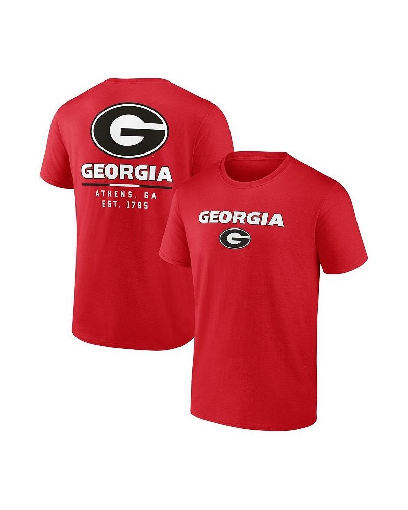 Men's Branded Red Georgia Bulldogs Game Day 2-Hit T-shirt $19.20 T-Shirts