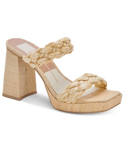 Women's Ashby Braided Two-Band Platform Sandals PD04 $73.50 Shoes