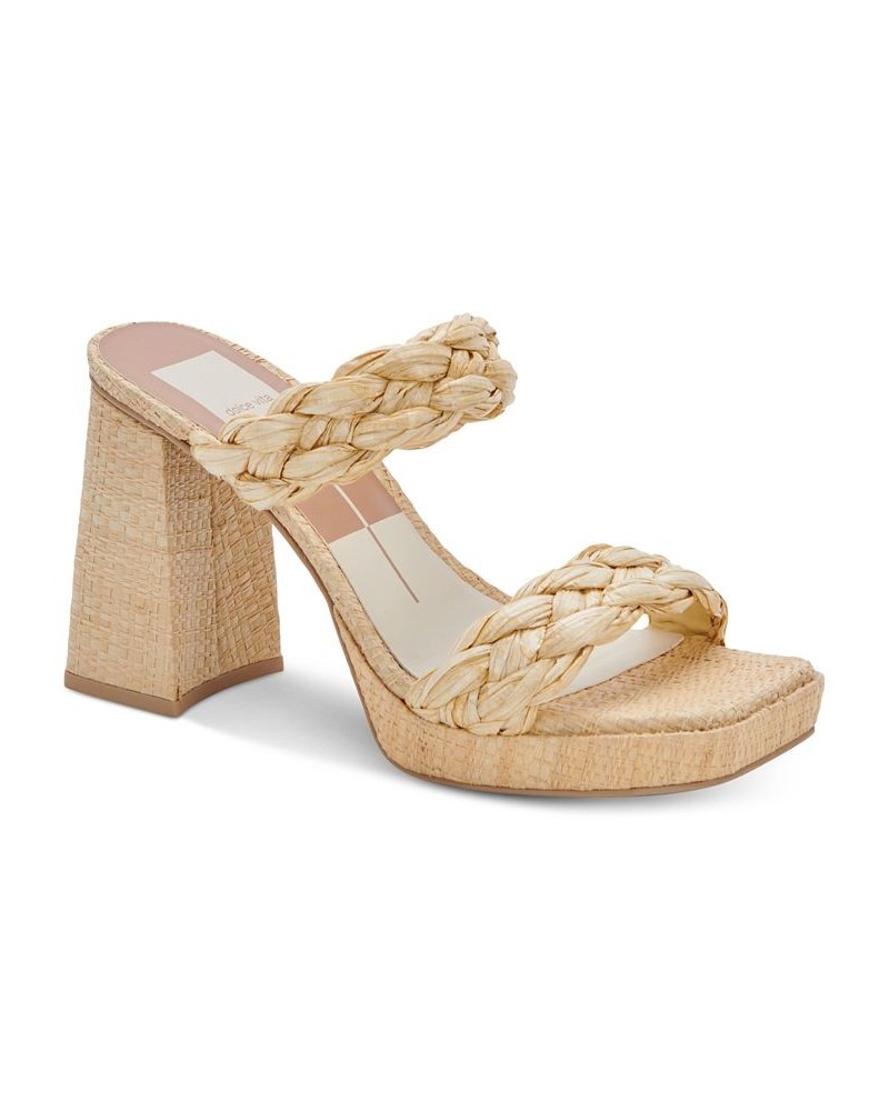 Women's Ashby Braided Two-Band Platform Sandals PD04 $73.50 Shoes