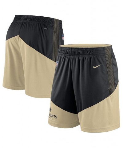 Men's Black, Gold New Orleans Saints Primary Lockup Performance Shorts $25.85 Shorts