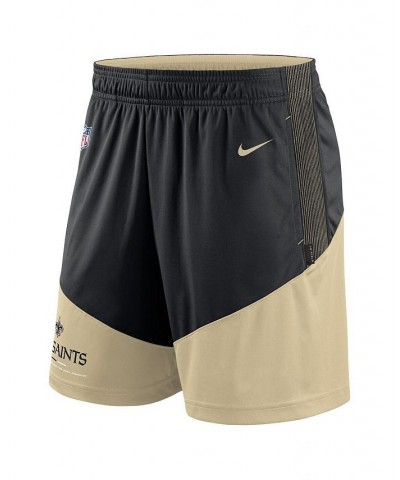 Men's Black, Gold New Orleans Saints Primary Lockup Performance Shorts $25.85 Shorts