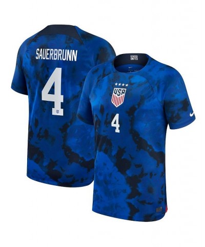 Men's Becky Sauerbrunn Blue USWNT 2022/23 Away Breathe Stadium Replica Player Jersey $53.20 Jersey