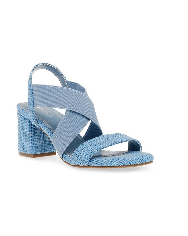 Women's Ryles Heel Sandals Blue $35.60 Shoes