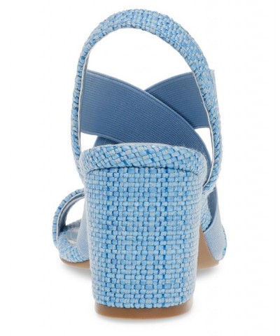 Women's Ryles Heel Sandals Blue $35.60 Shoes