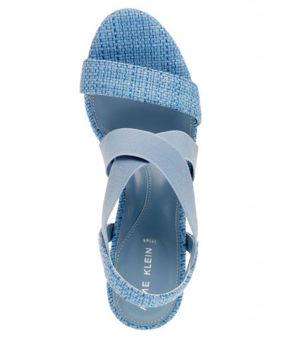 Women's Ryles Heel Sandals Blue $35.60 Shoes