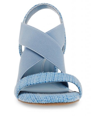 Women's Ryles Heel Sandals Blue $35.60 Shoes