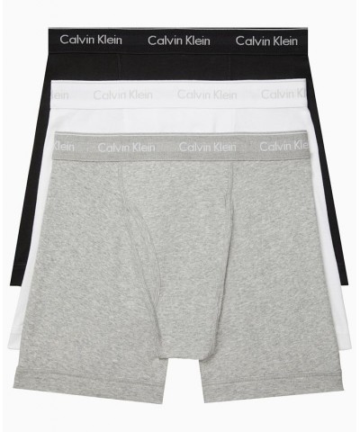 Men's Big & Tall Cotton Classics 3 Pack Boxer Brief Brown $20.21 Underwear