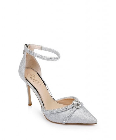 Women's Geena Evening Pump Silver $47.68 Shoes