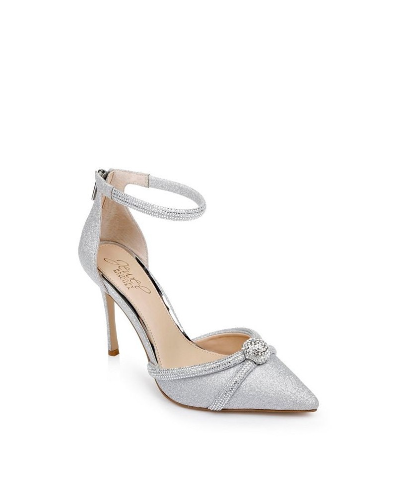 Women's Geena Evening Pump Silver $47.68 Shoes