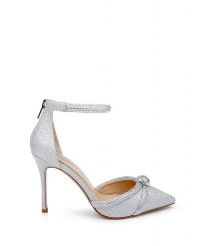 Women's Geena Evening Pump Silver $47.68 Shoes