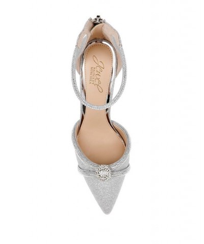 Women's Geena Evening Pump Silver $47.68 Shoes