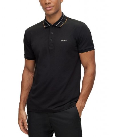 BOSS Men's Slim-Fit Polo Shirt Black $51.20 Polo Shirts