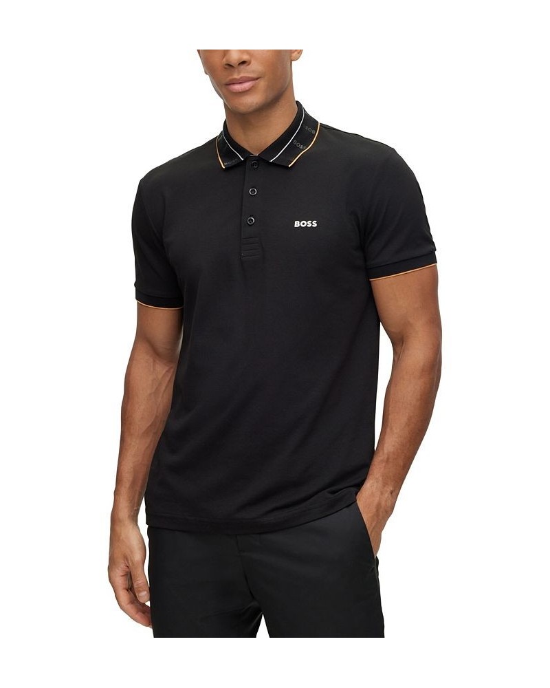 BOSS Men's Slim-Fit Polo Shirt Black $51.20 Polo Shirts