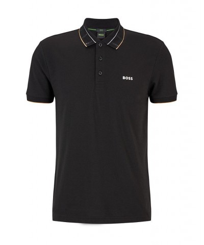 BOSS Men's Slim-Fit Polo Shirt Black $51.20 Polo Shirts