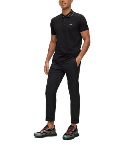 BOSS Men's Slim-Fit Polo Shirt Black $51.20 Polo Shirts