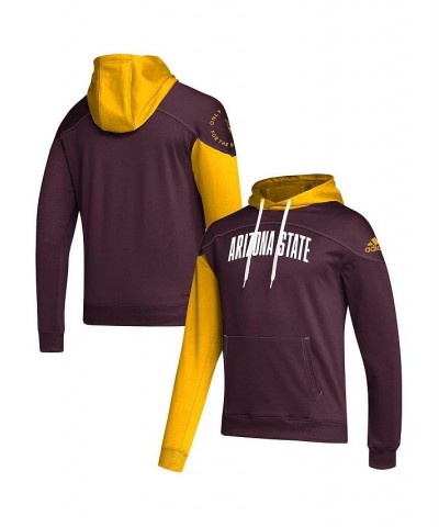 Men's Maroon Arizona State Sun Devils Block Stadium Pullover Hoodie $38.70 Sweatshirt