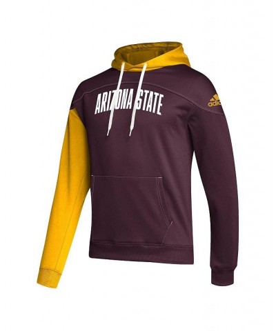 Men's Maroon Arizona State Sun Devils Block Stadium Pullover Hoodie $38.70 Sweatshirt