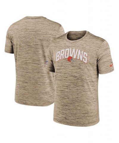 Men's Brown Cleveland Browns Velocity Athletic Stack Performance T-shirt $26.99 T-Shirts