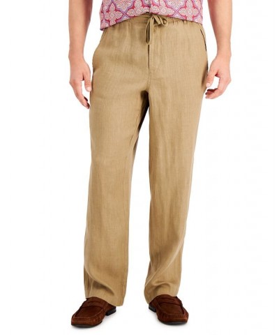 Men's 100% Linen Pants Safari Tan $18.00 Pants