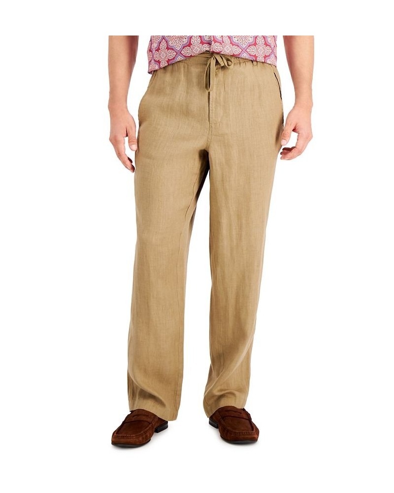 Men's 100% Linen Pants Safari Tan $18.00 Pants