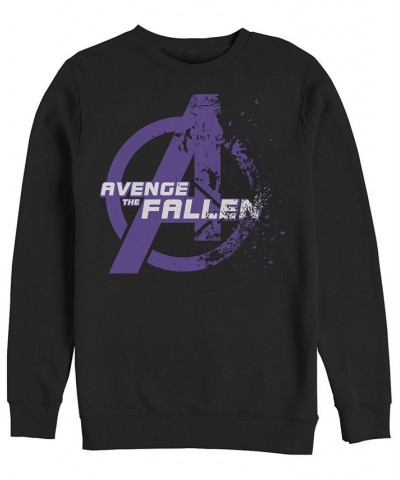 Marvel Men's Avengers Endgame Avenge the Fallen Logo, Crewneck Fleece Black $28.59 Sweatshirt