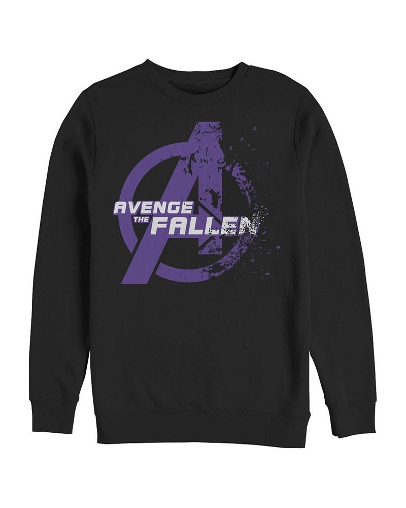 Marvel Men's Avengers Endgame Avenge the Fallen Logo, Crewneck Fleece Black $28.59 Sweatshirt