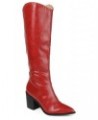 Women's Daria Extra Wide Calf Western Boots Red $58.80 Shoes