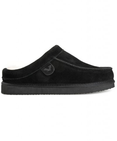 Men's Oasis Moccasin Clog Slippers Black $34.80 Shoes