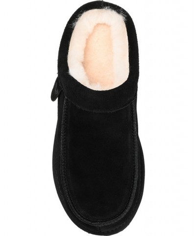 Men's Oasis Moccasin Clog Slippers Black $34.80 Shoes