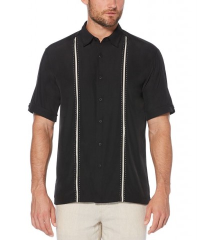 Men's Big & Tall Stripe Shirt Black $18.62 Shirts