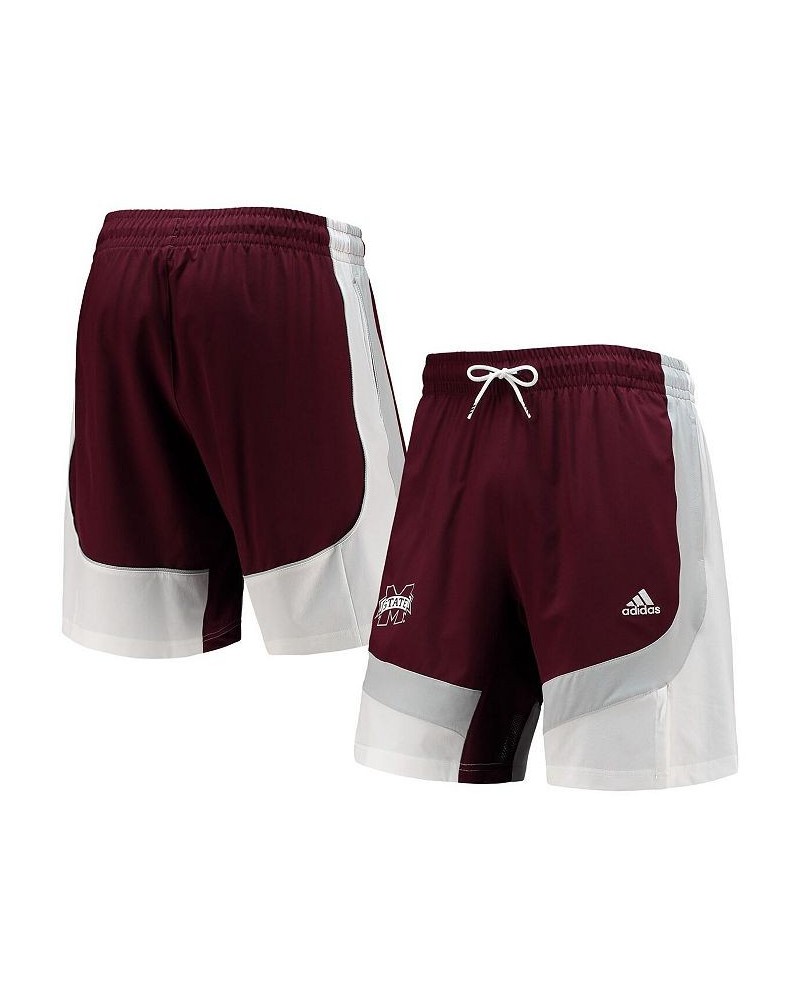 Men's Maroon Mississippi State Bulldogs Swingman Basketball Aeroready Shorts $30.24 Shorts