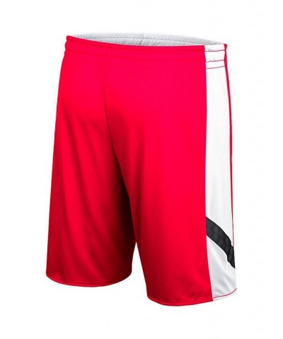 Men's Red and White Wisconsin Badgers Am I Wrong Reversible Shorts $28.49 Shorts