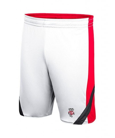 Men's Red and White Wisconsin Badgers Am I Wrong Reversible Shorts $28.49 Shorts