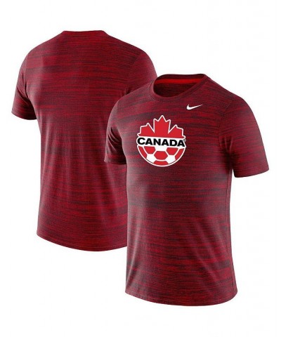 Men's Red Canada Soccer Primary Logo Velocity Legend T-shirt $29.49 T-Shirts