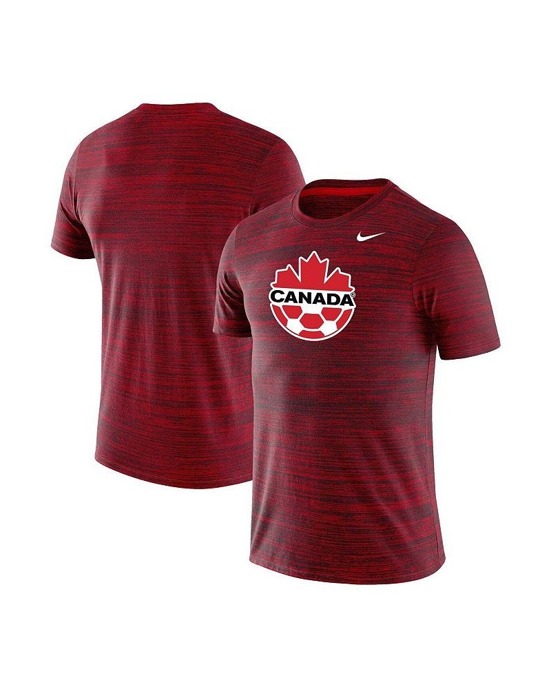 Men's Red Canada Soccer Primary Logo Velocity Legend T-shirt $29.49 T-Shirts