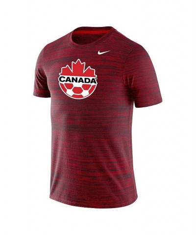 Men's Red Canada Soccer Primary Logo Velocity Legend T-shirt $29.49 T-Shirts