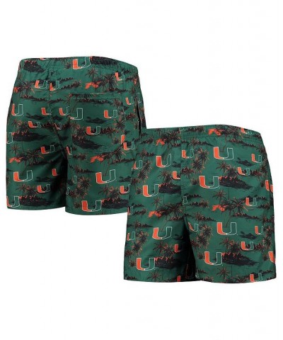 Men's Green Miami Hurricanes Island Palm Swim Trunks $26.31 Swimsuits