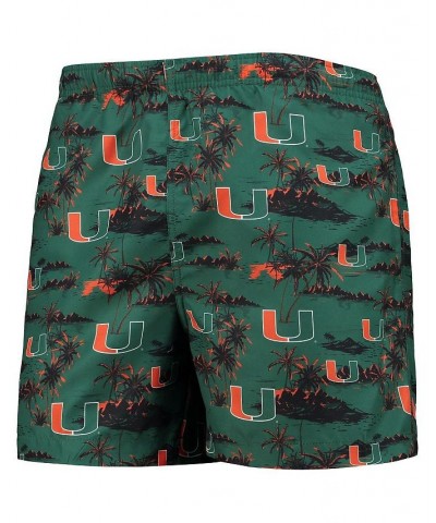 Men's Green Miami Hurricanes Island Palm Swim Trunks $26.31 Swimsuits