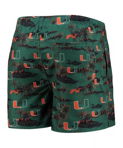 Men's Green Miami Hurricanes Island Palm Swim Trunks $26.31 Swimsuits