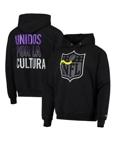 Men's Black NFL Por La Cultura '21 Collection Pullover Hoodie $43.20 Sweatshirt