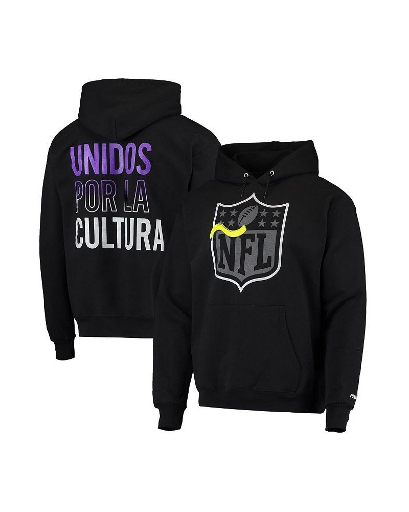 Men's Black NFL Por La Cultura '21 Collection Pullover Hoodie $43.20 Sweatshirt