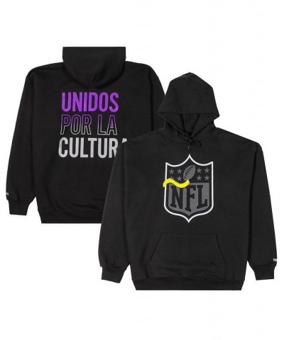 Men's Black NFL Por La Cultura '21 Collection Pullover Hoodie $43.20 Sweatshirt