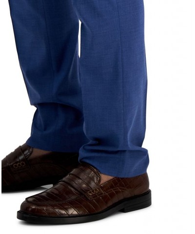 Men's Slim-Fit Plaid Suit Pants Blue $20.59 Pants