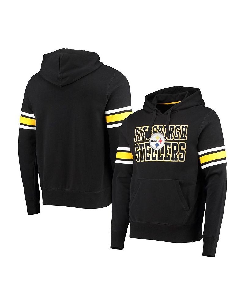 Men's Black Pittsburgh Steelers Double Block Pullover Hoodie $48.59 Sweatshirt