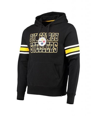 Men's Black Pittsburgh Steelers Double Block Pullover Hoodie $48.59 Sweatshirt